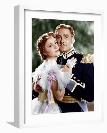 THE CHARGE OF THE LIGHT BRIGADE, from left: Olivia de Havilland, Errol Flynn, 1936-null-Framed Photo