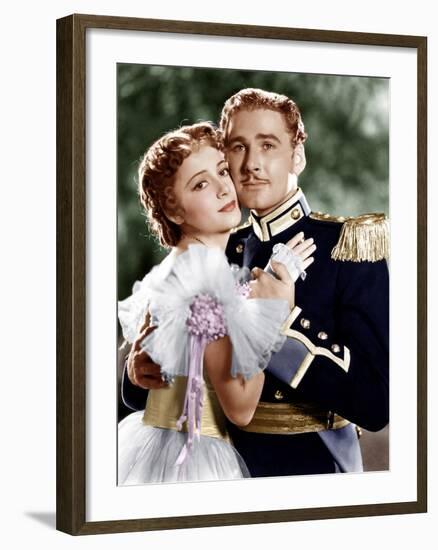 THE CHARGE OF THE LIGHT BRIGADE, from left: Olivia de Havilland, Errol Flynn, 1936-null-Framed Photo