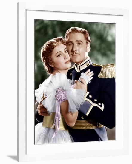 THE CHARGE OF THE LIGHT BRIGADE, from left: Olivia de Havilland, Errol Flynn, 1936-null-Framed Photo