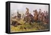 The Charge of the Light Brigade, Lord George Paget Heads the 4th Light Dragoons-John Charlton-Framed Stretched Canvas