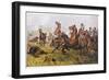 The Charge of the Light Brigade, Lord George Paget Heads the 4th Light Dragoons-John Charlton-Framed Art Print
