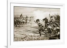 The Charge of the Royalist Infantry at Naseby, June 14Th, 1645-William Barnes Wollen-Framed Giclee Print