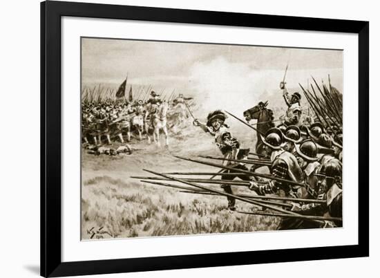 The Charge of the Royalist Infantry at Naseby, June 14Th, 1645-William Barnes Wollen-Framed Giclee Print