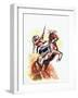 The Charge of the Sioux-Don Lawrence-Framed Giclee Print