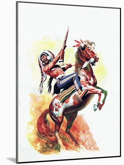 The Charge of the Sioux-Don Lawrence-Mounted Giclee Print