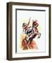 The Charge of the Sioux-Don Lawrence-Framed Giclee Print