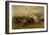 The Charge of Villafranca, June 24, 1866-Sebastiano de Albertis-Framed Giclee Print