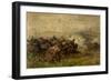 The Charge of Villafranca, June 24, 1866-Sebastiano de Albertis-Framed Giclee Print