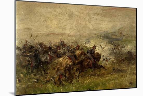 The Charge of Villafranca, June 24, 1866-Sebastiano de Albertis-Mounted Giclee Print
