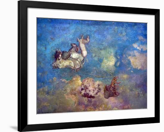 The Chariot of Apollo-Odilon Redon-Framed Art Print