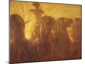 The Chariot of the Sun or Triumph of Commerce, 1907-Gaetano Previati-Mounted Giclee Print