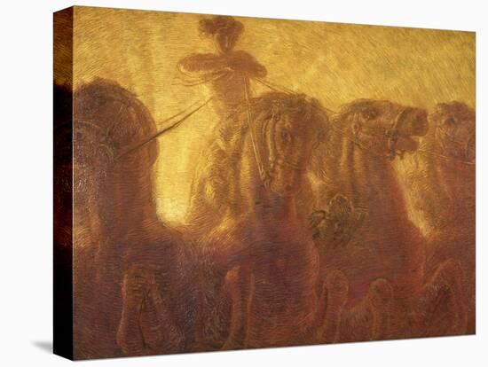 The Chariot of the Sun or Triumph of Commerce, 1907-Gaetano Previati-Stretched Canvas