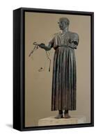 The Charioteer of Delphi, a Votive Offering from Polyzalos-Sotades-Framed Stretched Canvas