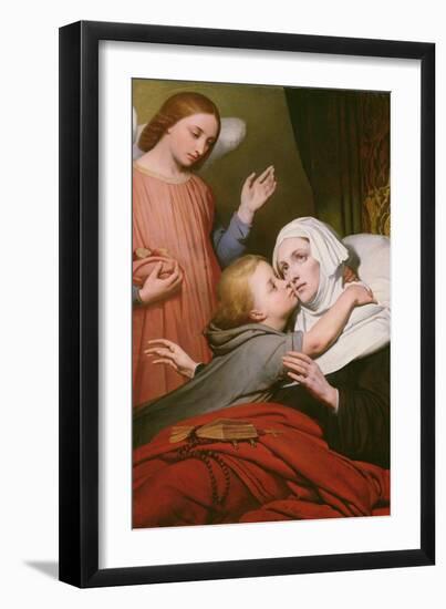 The Charitable Child, 1840 (Oil on Canvas)-Ary Scheffer-Framed Giclee Print