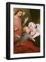 The Charitable Child, 1840 (Oil on Canvas)-Ary Scheffer-Framed Giclee Print