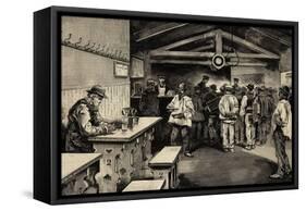 The Charities in Madrid, Office of Rations and Dining, Engraving, 1879-null-Framed Stretched Canvas