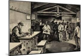 The Charities in Madrid, Office of Rations and Dining, Engraving, 1879-null-Mounted Giclee Print