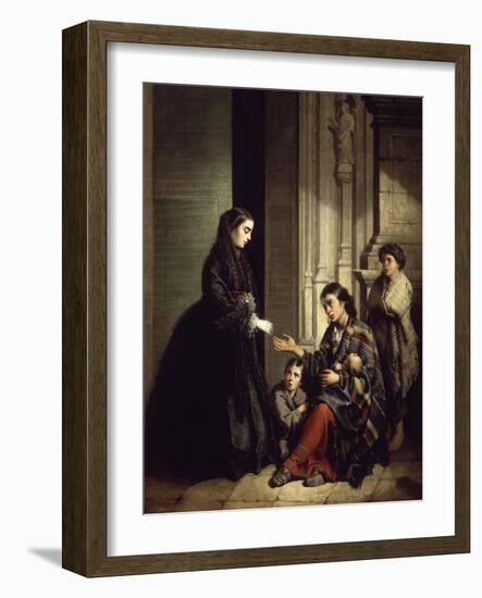 The Charity, 1857-Jose Roldan-Framed Giclee Print