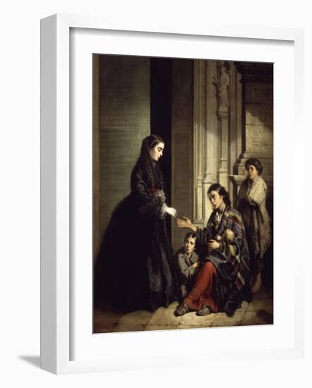 The Charity, 1857-Jose Roldan-Framed Giclee Print