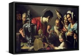 The Charity of St. Lawrence-Bernardo Strozzi-Framed Stretched Canvas