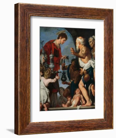 The Charity of St Lawrence-Bernardo Strozzi-Framed Giclee Print