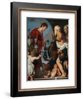 The Charity of St Lawrence-Bernardo Strozzi-Framed Giclee Print