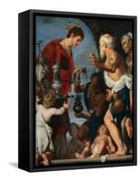 The Charity of St Lawrence-Bernardo Strozzi-Framed Stretched Canvas