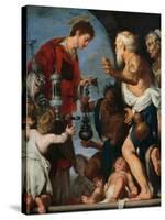 The Charity of St Lawrence-Bernardo Strozzi-Stretched Canvas