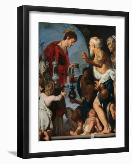 The Charity of St Lawrence-Bernardo Strozzi-Framed Giclee Print