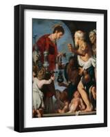 The Charity of St Lawrence-Bernardo Strozzi-Framed Giclee Print