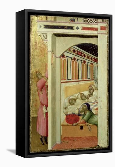 The Charity of St Nicholas of Bari-Ambrogio Lorenzetti-Framed Stretched Canvas