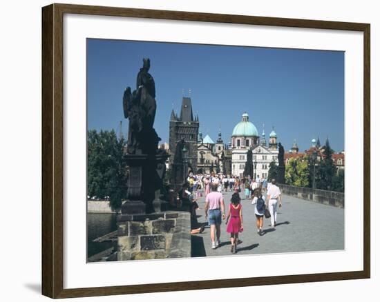 The Charles Bridge, Prague, Czech Republic-Peter Thompson-Framed Photographic Print