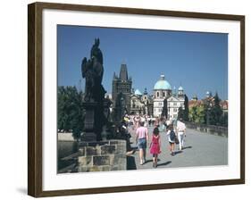 The Charles Bridge, Prague, Czech Republic-Peter Thompson-Framed Photographic Print