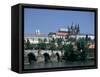 The Charles Bridge, the Castle and St Vitus Cathedral, Prague, Czech Republic-Peter Thompson-Framed Stretched Canvas