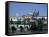 The Charles Bridge, the Castle and St Vitus Cathedral, Prague, Czech Republic-Peter Thompson-Framed Stretched Canvas