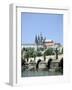 The Charles Bridge the Castle and St Vitus Cathedral, Prague, Czech Republic-Peter Thompson-Framed Photographic Print