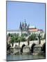 The Charles Bridge the Castle and St Vitus Cathedral, Prague, Czech Republic-Peter Thompson-Mounted Photographic Print