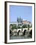 The Charles Bridge the Castle and St Vitus Cathedral, Prague, Czech Republic-Peter Thompson-Framed Photographic Print