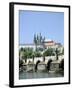 The Charles Bridge the Castle and St Vitus Cathedral, Prague, Czech Republic-Peter Thompson-Framed Photographic Print