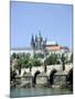 The Charles Bridge the Castle and St Vitus Cathedral, Prague, Czech Republic-Peter Thompson-Mounted Photographic Print