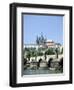 The Charles Bridge the Castle and St Vitus Cathedral, Prague, Czech Republic-Peter Thompson-Framed Photographic Print