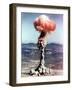 The Charlie Shot Was a 14 Kiloton Nuclear Bomb Dropped from a B-50 Bomber at Yucca Flat-null-Framed Photo