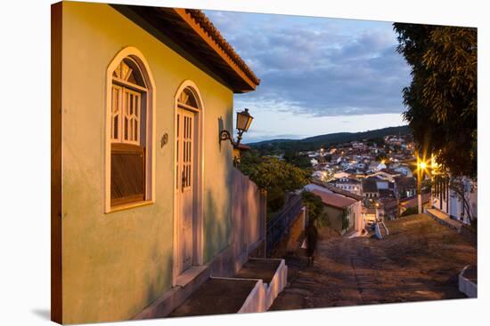 The Charming Town of Lencois in Chapada Diamantina National Park at Dusk-Alex Saberi-Stretched Canvas