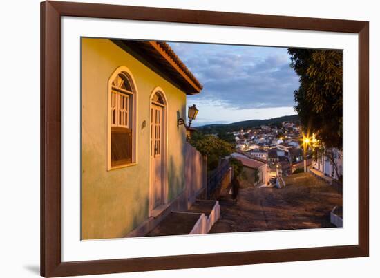 The Charming Town of Lencois in Chapada Diamantina National Park at Dusk-Alex Saberi-Framed Photographic Print