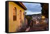 The Charming Town of Lencois in Chapada Diamantina National Park at Dusk-Alex Saberi-Framed Stretched Canvas