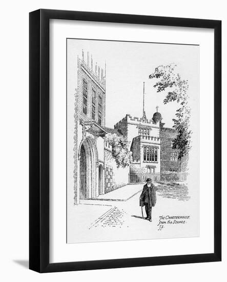 The Charterhouse from the Square, London, 1912-Frederick Adcock-Framed Giclee Print