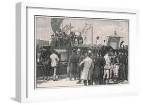 The Chartist Demonstration: The Meeting on Kennington Common London-W.b. Wollen-Framed Art Print