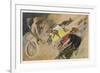 The Chase!, a Symbolic Depicting of the Immense Enthusiasm for Motor Racing-Johann Martini-Framed Premium Giclee Print