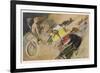 The Chase!, a Symbolic Depicting of the Immense Enthusiasm for Motor Racing-Johann Martini-Framed Premium Giclee Print