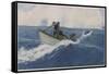The Chase of the Bow-Head Whale-Clifford W. Ashley-Framed Stretched Canvas